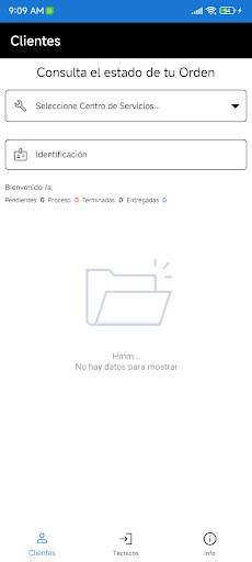 Android application Servicio Técnico screenshort