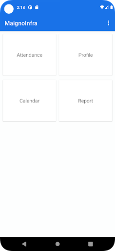 Android application Maignoinfra Attendance screenshort