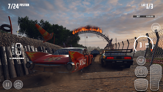Wreckfest là một trò chơi đua xe mới thú vị giúp bạn thỏa mãn tinh thần thể thao. Hình ảnh này sẽ đem lại cho bạn một cái nhìn về cảnh đua chứa đầy tốc độ và kịch tính.