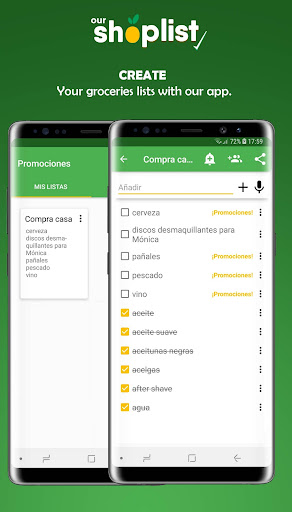 Android application Our ShopList screenshort