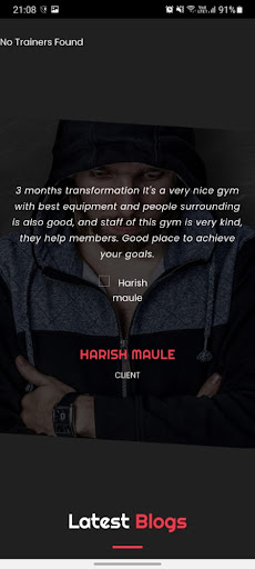 Android application Warrior Fitness screenshort