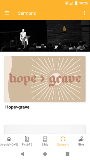 Acacia Church App Screen 2