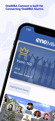 Android application OneMBA Connect screenshort