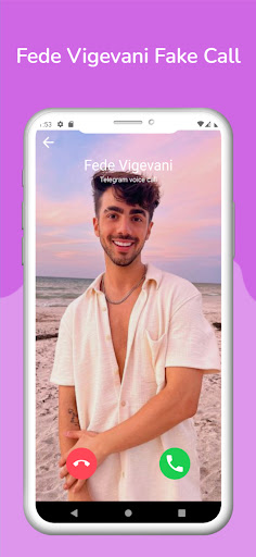 Android application Fede Vigevani Fake Call screenshort