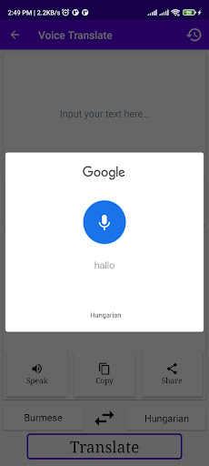 Burmese Hungarian Translator Screenshot