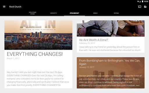 Screenshot of Rock City App