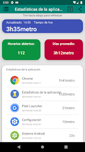 Captura 1 Estadísticas de la aplicación android