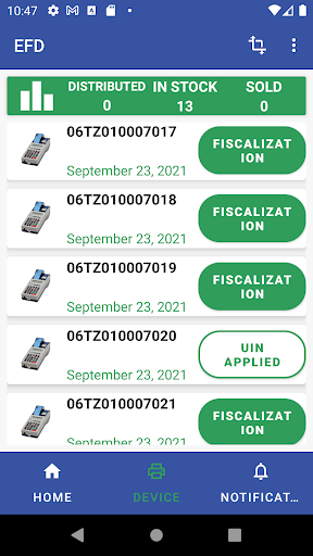 EfdSales Screen 2