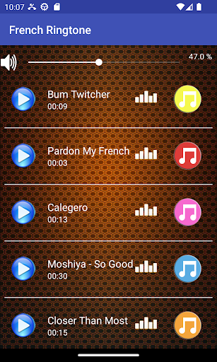 French Ringtone Screen 3
