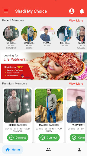 Android application MyShadi MyChoice screenshort