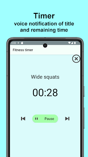 Fitness Timer - with voice Screen 3