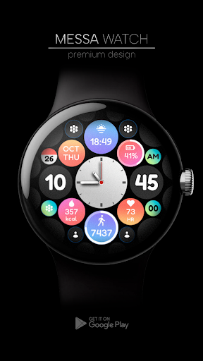 Android application Bubbles Watch Face Sport screenshort