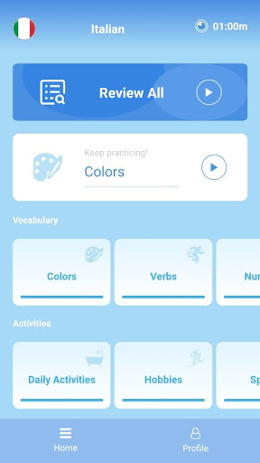 Learn Italian Vocabulary with  Screenshot 1 - AppWisp.com