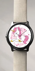 Unicorn Pink Watch Face L127