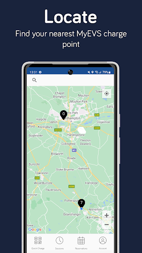Android application MyEVS Charge screenshort