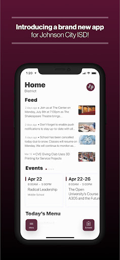 Android application Johnson City ISD, TX screenshort