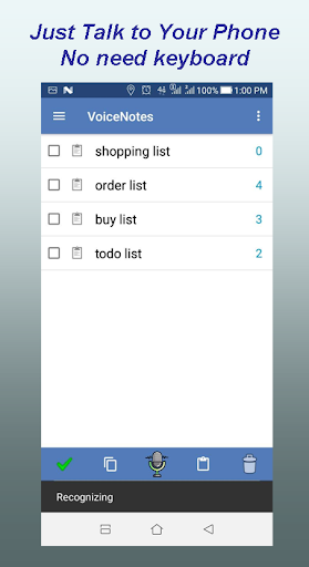 Android application Voice Notes screenshort