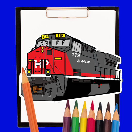 Fast Trains Coloring Book