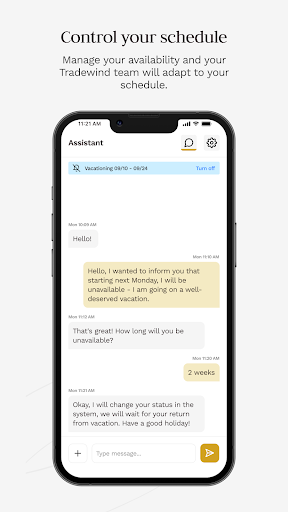 Tradewind Messenger Screen 3