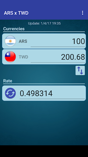 Android application Arg. Peso x New Taiwan Dollar screenshort