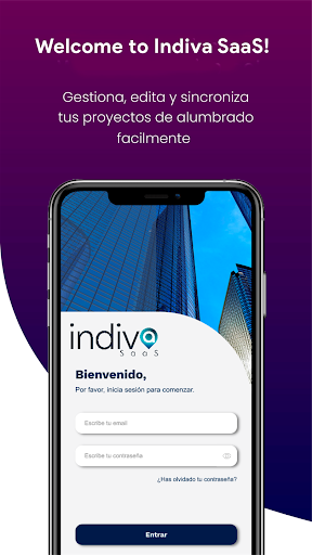 Android application indiva SaaS screenshort