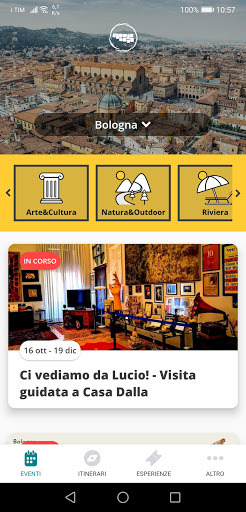 Android application inEmiliaRomagna screenshort