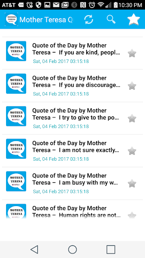 Android application Mother Teresa Quote of the Day screenshort
