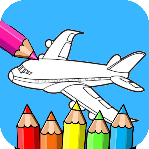 airplane cartoon coloring