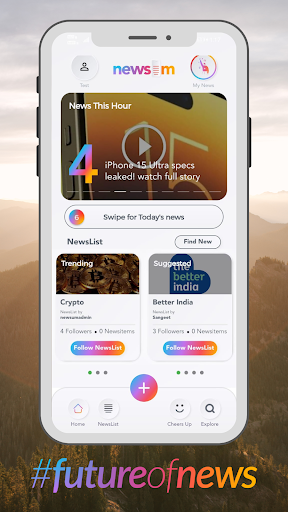 Android application Newsum - Only Positive News screenshort