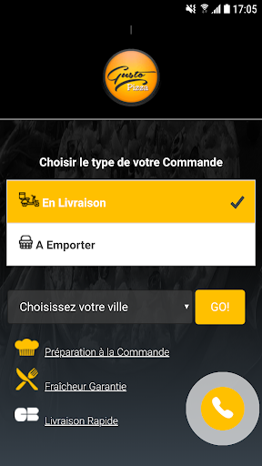 Android application Pizza Gusto screenshort