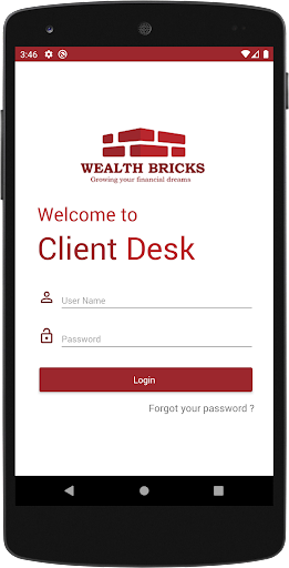 Android application Wealth Bricks screenshort