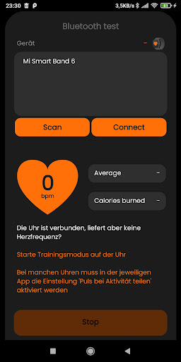 Android application Bluetooth Test screenshort