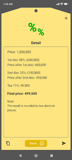Double Discount Calculator Screen 3