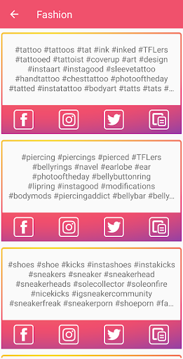 Tags for Instagram - tags for get more likes
