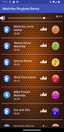 Android application Marimba Ringtone Remix screenshort