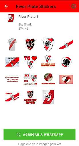 Android application River Plate Stickers screenshort