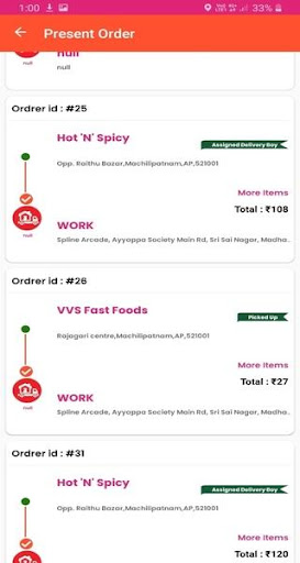 Android application Pinky Food Rider screenshort