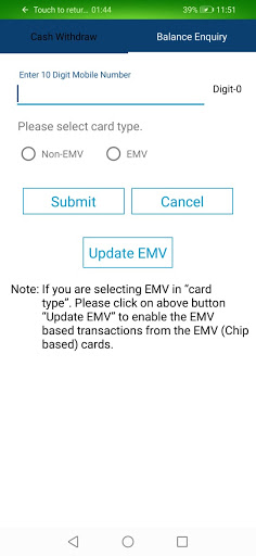 Android application Bankit mATM RD Service screenshort