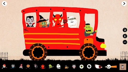 Labo 할로윈 자동차(5+)-어린이 경찰차 트럭 그림