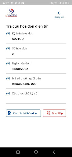 Tra cứu mã số thuế - hóa đơn Screen 3