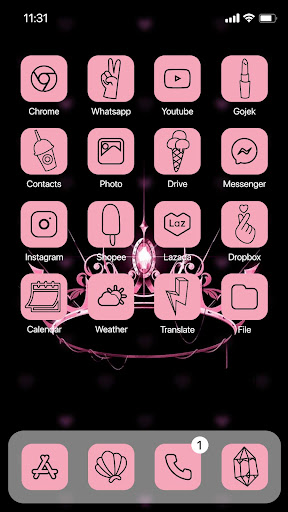 Wow Dark Blink Icon Pack Screen 2