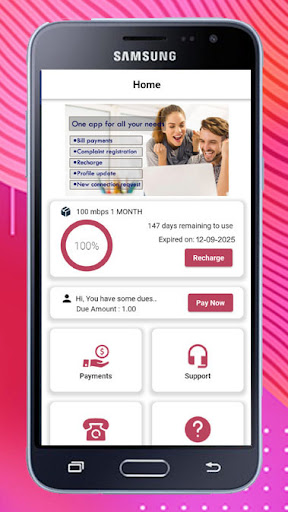 Android application Bharti Broadband screenshort