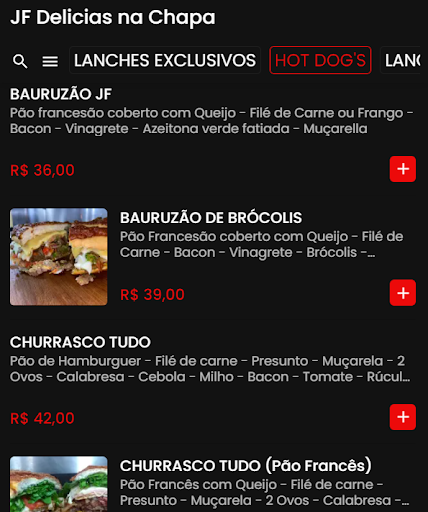 JF Delicias na Chapa Screen 3