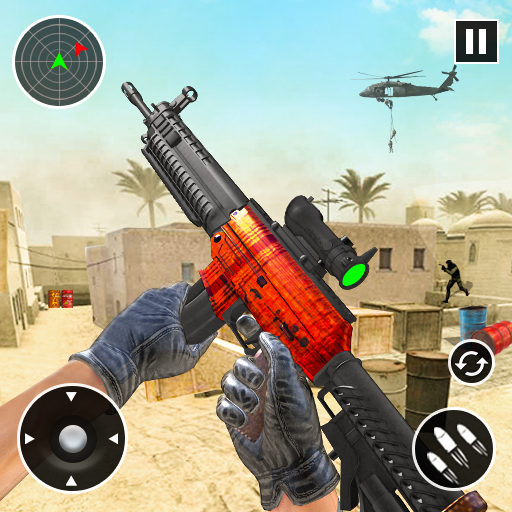 counter strike Gun shooting logo