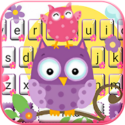 Happy Cute Owls Keyboard Theme