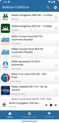 Android application RÁDIOS CATÓLICAS screenshort
