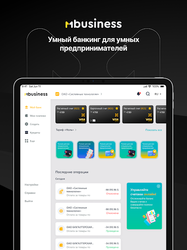 Screenshot of MBusiness