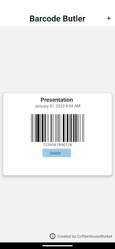 Barcode Butler Screen 2