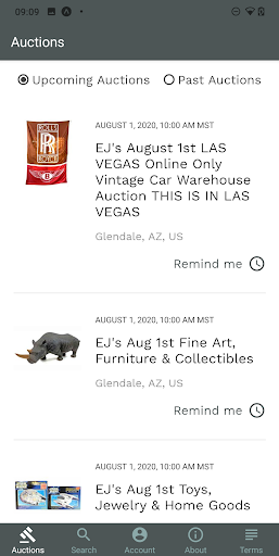 Android application EJ’s Auction & Appraisal screenshort