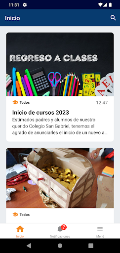 Android application Colegio San Gabriel screenshort